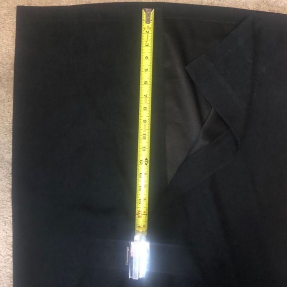 Harve Benard Faux-Suede Black Slit Pleated Maxi Skirt, Size 16 - Picture 4 of 10